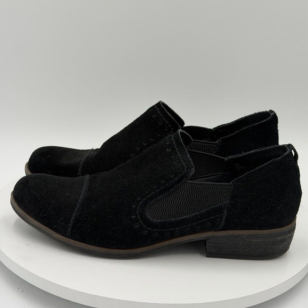 Korks by Kork-Ease Booties Women’s 8 Gertrude‎ Black Leather Suede Slip-on Shoes